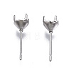 316 Surgical Stainless Steel Stud Earring Setting STAS-S117-023B-2
