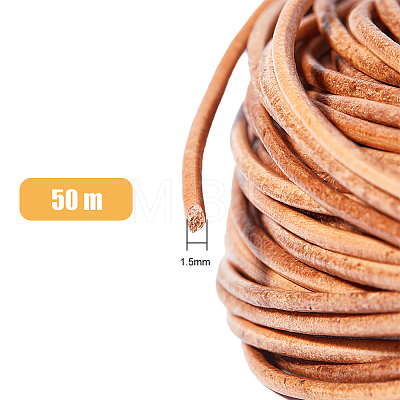 Cowhide Leather Cord WL-WH0004-07B-1