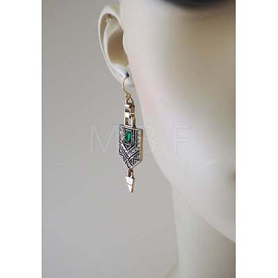 Alloy Rhinestone Dangle Earrings FS-WGCEAE4-01-1