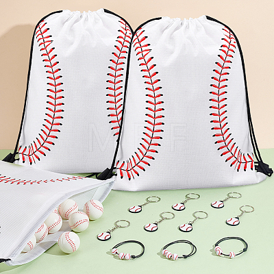 15Pcs Sport Theme Acrylic Beaded Bracelets for Men Women BJEW-JOY0001-08-1