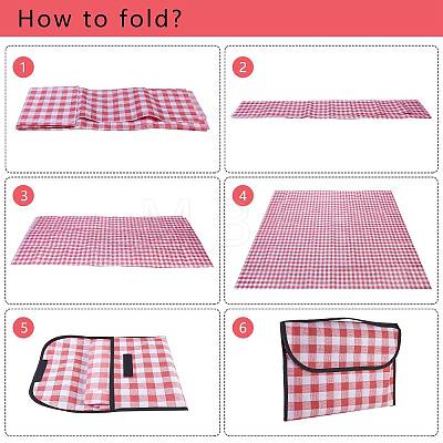 Portable Tartan Patern Non Woven Picnic Mat JX572C-01-1