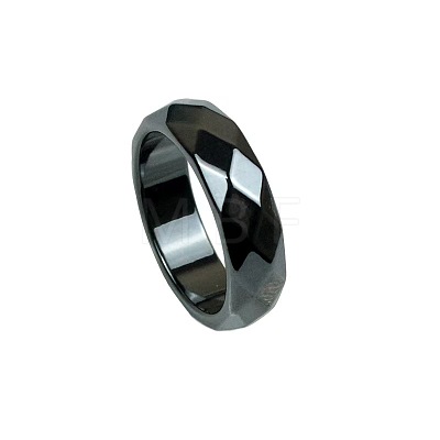 Dyed & Heated Black Agate Finger Rings LS-IK0879-14-1