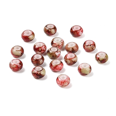 Opaque Spray Painted Glass Beads X1-GLAA-G118-01U-1