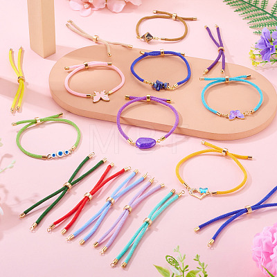 3Pcs 3 Styles Polyester Cord Bracelet Making MAK-TA0001-41-1