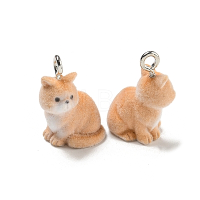 Flocky Acrylic Pendants FIND-A044-01E-1