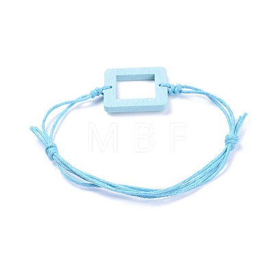 Adjustable Waxed Cotton Cord Bracelets BJEW-JB04294-04-1