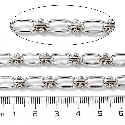 304 Stainless Steel Oval & Knot Link Chains CHS-B005-01P-1