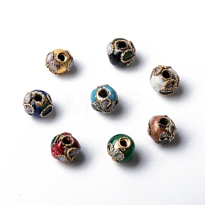 Handmade Cloisonne Beads X-CLB6mm-M-1