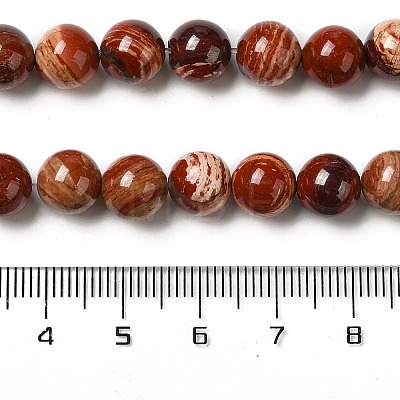 Natural Red Snakeskin Jasper Beads Strands G-H298-A02-03-1