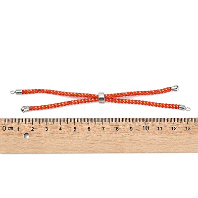 Adjustable Nylon Cord Slider Bracelet Making MAK-F026-A-P-1