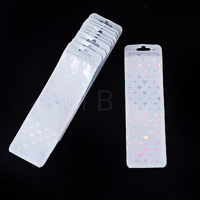 50Pcs Rectangle Glitter Holographic Plastic Yin-yang Zip Top Gift Bags OPP-TADJ0001-07B-1