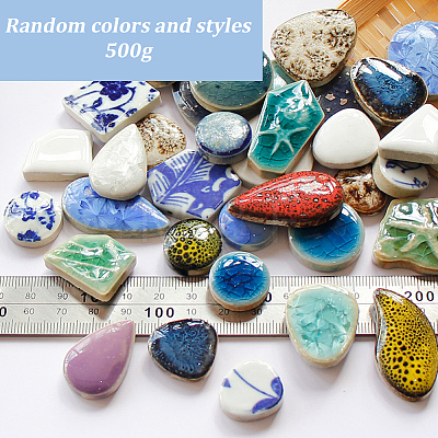 500G Handmade Porcelain Cabochons PORC-SP0001-17-1