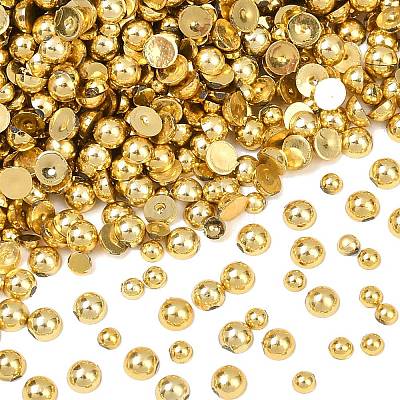 Electroplated Opaque Flat Back Resin Cabochons RESI-XCP0002-45A-1