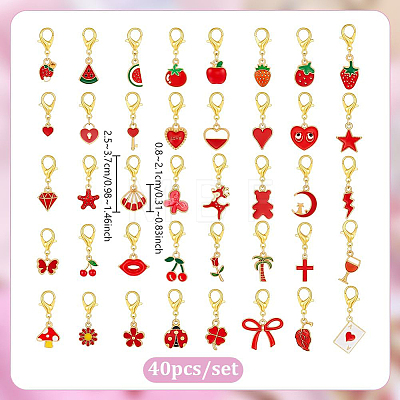 40Pcs Alloy Enamel Shoes Charms HJEW-PH02499-1