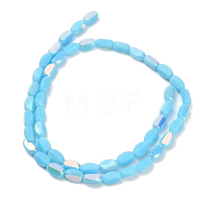 Electroplate Opaque Glass Beads EGLA-H112-06-HR06-1