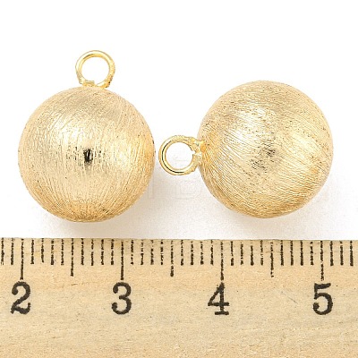 Brass Textured Pendants KK-P258-08G-1