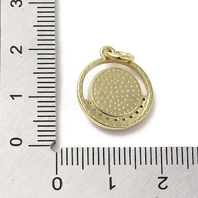 Brass Micro Pave Cubic Zirconia Pendants KK-E092-16G-01-1