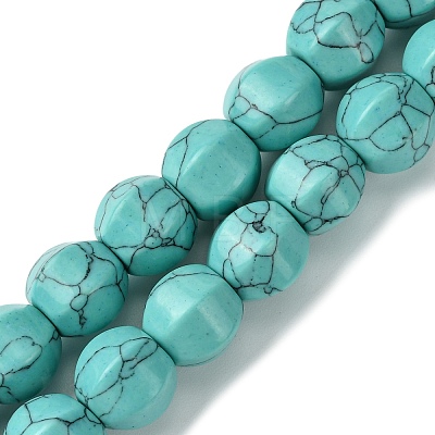 Dyed Synthetic Turquoise Beads Strands G-H023-A09-01-1
