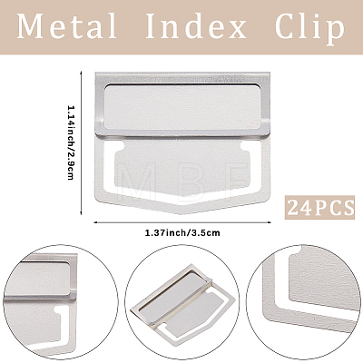 24Pcs Stainless Steel Bookmarks Page Clip AJEW-CP0010-95P-1