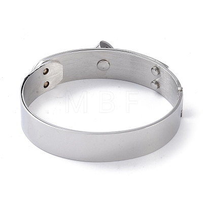 Non-Tarnish Donut 304 Stainless Steel Bangles BJEW-G700-07A-P-1