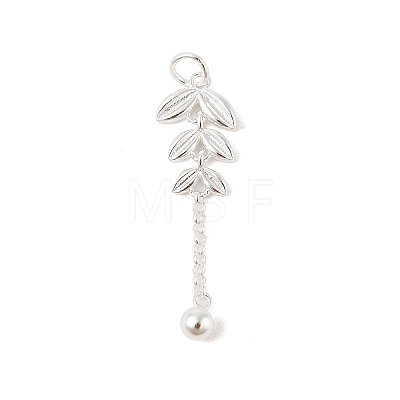 925 Sterling Silver Wheat Tassel Pendants STER-D288-02S-1