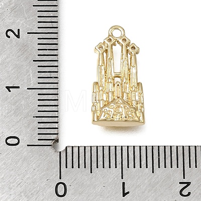 Brass Micro Pave Clear Cubic Zirconia Pendants KK-A302-11G-1