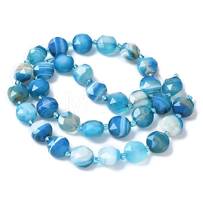 Natural Banded Agate Beads Strands G-C116-A86-01E-1