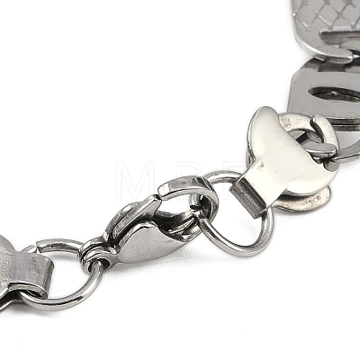 304 Stainless Steel Mariner Link Chain Bracelets BJEW-B078-54P-01-1