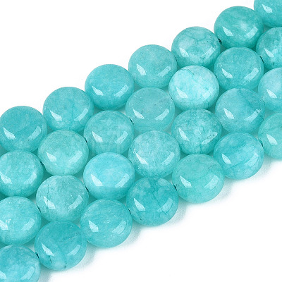 Dyed Natural White Jade Beads Strands G-T143-16F-1