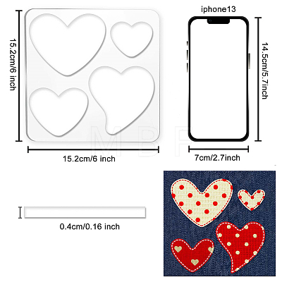 Acrylic Earring Handwork Template TOOL-WH0152-013-1