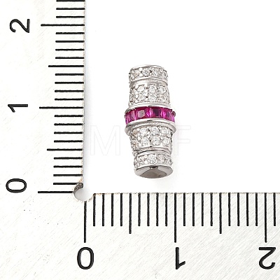 925 Sterling Silver Micro Pave Cubic Zirconia Screw Clasps STER-U005-03P-03-1