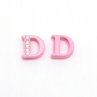 Rhinestone Slide Letter Charms RB-TAC0002-01D-1