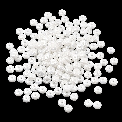 Baking Paint Opaque Glass Beads GLAA-A045-01-1
