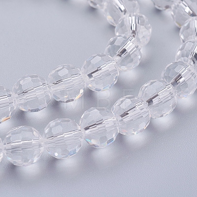Transparent Glass Bead Strands GLAA-R095-8mm-15-1