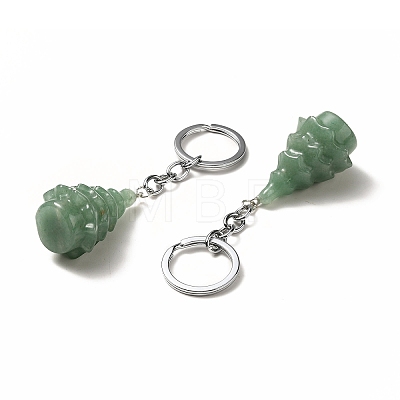 Natural & Synthetic Gemstone Keychain G-G997-D-1