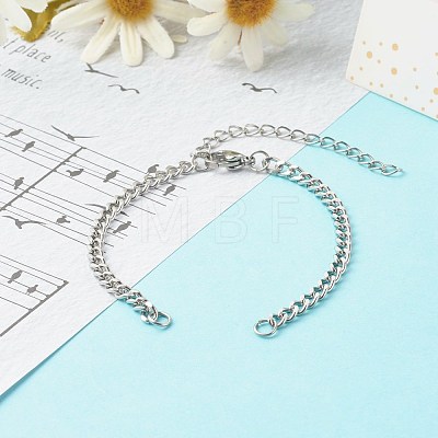304 Stainless Steel Twisted Chains Bracelet Making AJEW-JB01064-1