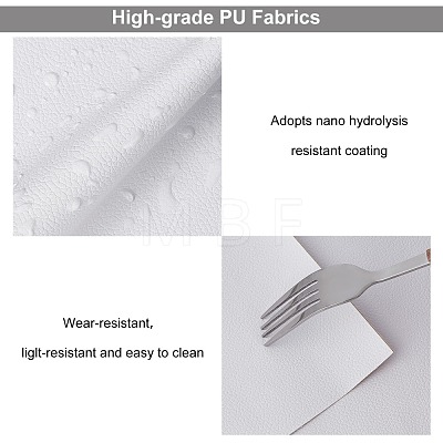 Gorgecraft 6 Sheets Rectangle PU Leather Self-adhesive Fabric DIY-GF0004-27B-1