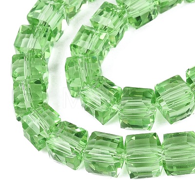 Transparent Glass Beads Strands GLAA-R041-8x8mm-A14-1