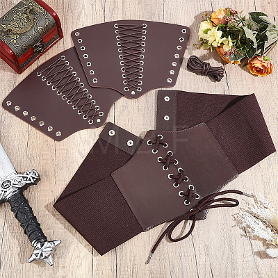2Bags Adjustable PU Leather Cord Bracelets AJEW-ME0002-92-1