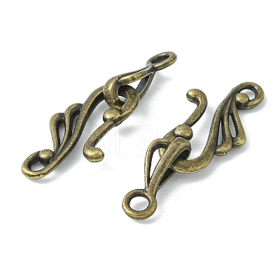Tibetan Style Hook and Eye Clasps MLF1157Y-NF-1