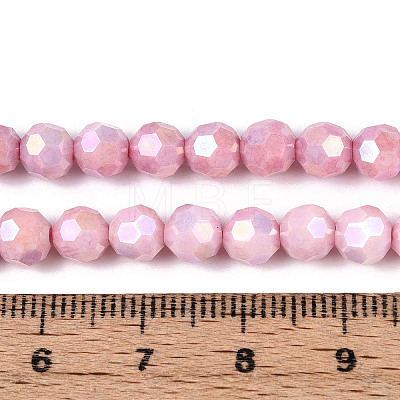 Anti-Tarnish Electroplate Glass Beads Strands X-EGLA-T021-6mm-15-04-1