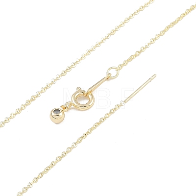 Brass Cable Chain Necklaces NJEW-U008-07G-1