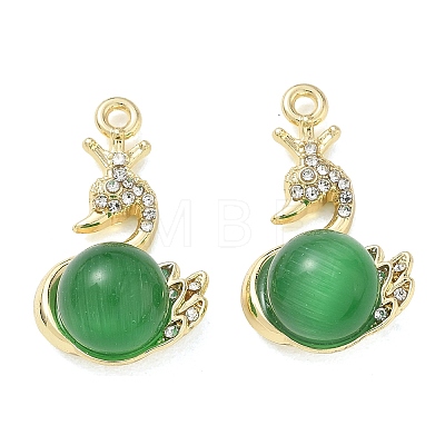Alloy Rhinestone Pendants FIND-D044-22G-1