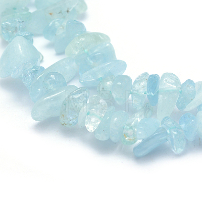 Natural Aquamarine Beads Strands G-P332-75-1