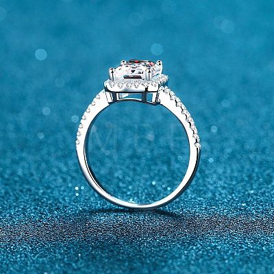 925 Sterling Silver Micro Pave Moissanite Finger Rings for Women WG8E258-47-1