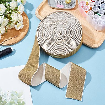 Flat Polyester Glitter Elastic Rubber Band OCOR-WH0086-13A-1
