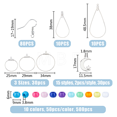 SUPERFINDINGS DIY Earring Making Kits DIY-FH0006-43-1