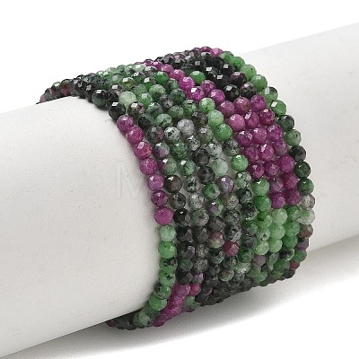 Gradient Natural Ruby in Zoisite Beads Strands GG-CBA2E9C-A03-3mm-1