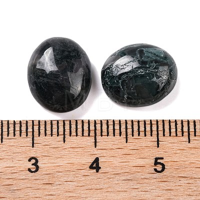 Natural Moss Agate Cabochons G-B085-06A-02-1