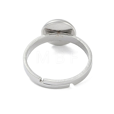 Non-Tarnish 304 Stainless Steel Adjustable Ring Components X-STAS-Z064-07P-02-1